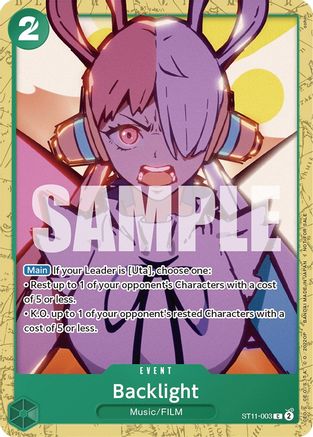 Backlight (Starter Deck 11: Uta Deck Battle) (ST11-003) [One Piece Promotion Cards] - Deck Out Gaming