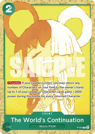 The World's Continuation (Starter Deck 11: Uta Deck Battle) (P-059) [One Piece Promotion Cards] - Deck Out Gaming
