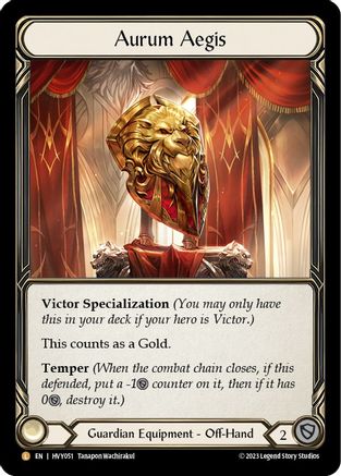 Aurum Aegis (HVY051) [Heavy Hitters] Cold Foil - Deck Out Gaming