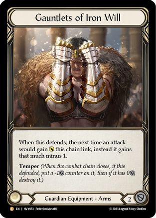 Gauntlets of Iron Will (HVY053) [Heavy Hitters] Cold Foil - Deck Out Gaming