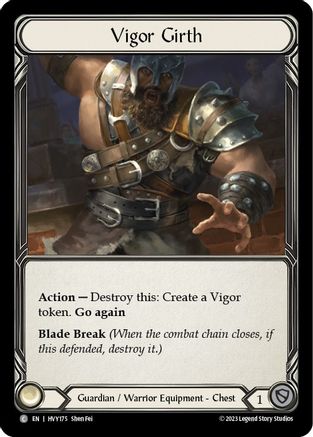 Vigor Girth (HVY175) [Heavy Hitters] Cold Foil - Deck Out Gaming