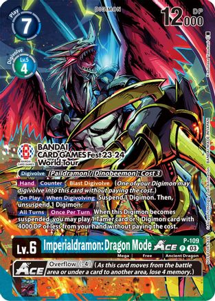 Imperialdramon: Dragon Mode ACE - P-109 (BANDAI Card Games Fest 23-24 World Tour) (P-109) [Digimon Promotion Cards] - Deck Out Gaming