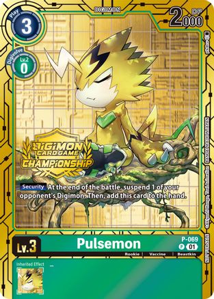 Pulsemon - P-069 (Championship 2023 Gold Card Set) (P-069) [Digimon Promotion Cards] Foil - Deck Out Gaming