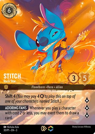 Stitch - Rock Star (Store Championship) (30) [Disney Lorcana Promo Cards] Holofoil - Deck Out Gaming