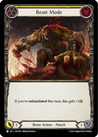 Beast Mode (Yellow) (HVY018) [Heavy Hitters] Rainbow Foil - Deck Out Gaming