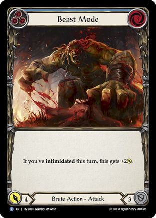 Beast Mode (Blue) (HVY019) [Heavy Hitters] - Deck Out Gaming