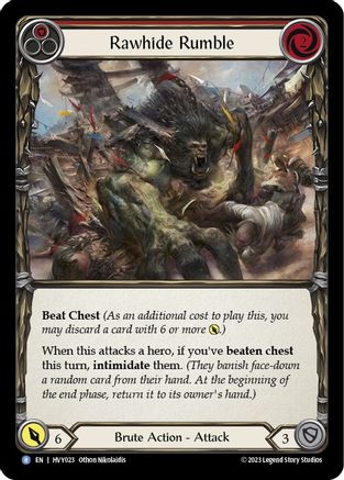 Rawhide Rumble (Red) (HVY023) [Heavy Hitters] Rainbow Foil - Deck Out Gaming