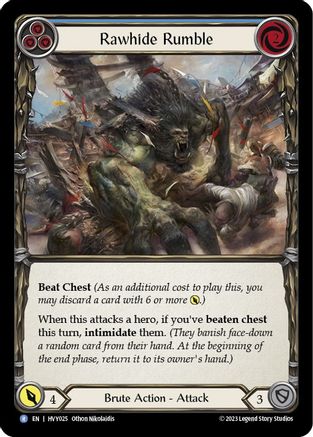 Rawhide Rumble (Blue) (HVY025) [Heavy Hitters] Rainbow Foil - Deck Out Gaming