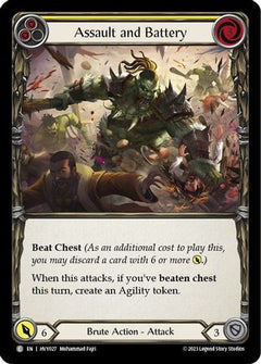 Assault and Battery (Yellow) (HVY027) [Heavy Hitters] Rainbow Foil - Deck Out Gaming