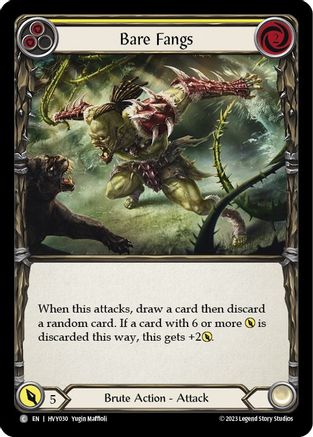 Bare Fangs (Yellow) (HVY030) [Heavy Hitters] - Deck Out Gaming