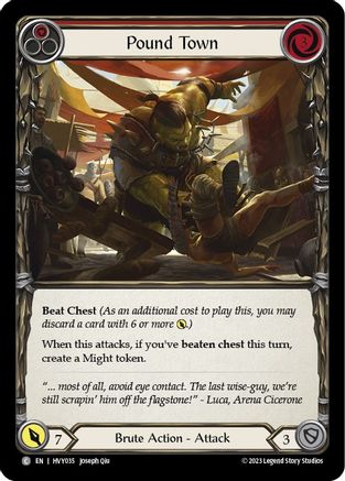 Pound Town (Red) (HVY035) [Heavy Hitters] - Deck Out Gaming