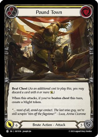 Pound Town (Yellow) (HVY036) [Heavy Hitters] - Deck Out Gaming