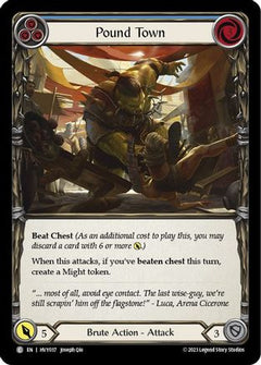 Pound Town (Blue) (HVY037) [Heavy Hitters] Rainbow Foil - Deck Out Gaming