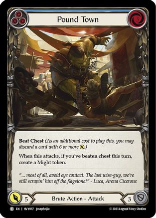 Pound Town (Blue) (HVY037) [Heavy Hitters] - Deck Out Gaming