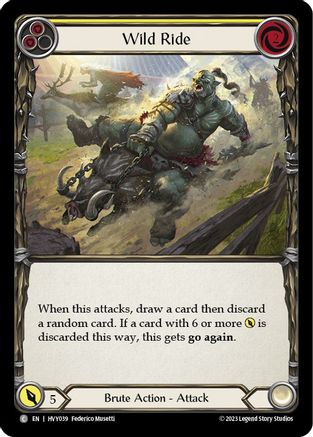 Wild Ride (Yellow) (HVY039) [Heavy Hitters] - Deck Out Gaming