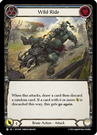 Wild Ride (Blue) (HVY040) [Heavy Hitters] - Deck Out Gaming
