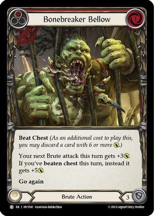 Bonebreaker Bellow (Red) (HVY041) [Heavy Hitters] Rainbow Foil - Deck Out Gaming