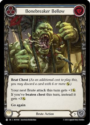 Bonebreaker Bellow (Blue) (HVY043) [Heavy Hitters] Rainbow Foil - Deck Out Gaming