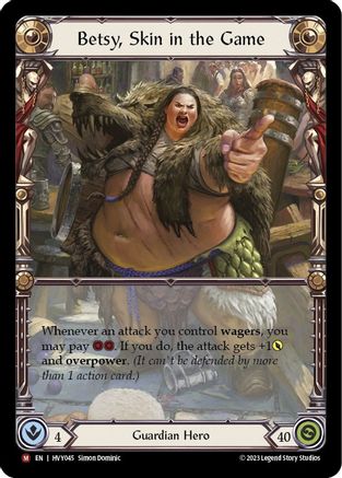 Betsy, Skin in the Game (HVY045) [Heavy Hitters] - Deck Out Gaming