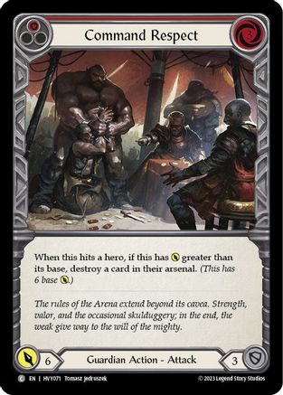 Command Respect (Red) (HVY071) [Heavy Hitters] Rainbow Foil - Deck Out Gaming