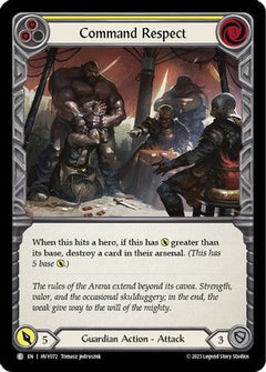 Command Respect (Yellow) (HVY072) [Heavy Hitters] Rainbow Foil - Deck Out Gaming