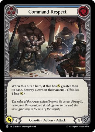 Command Respect (Blue) (HVY073) [Heavy Hitters] - Deck Out Gaming