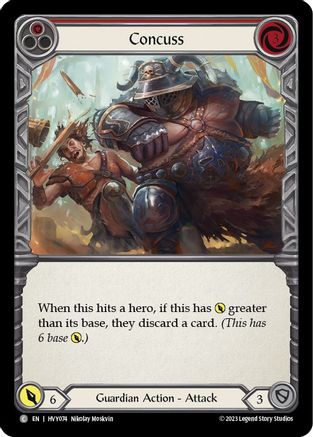 Concuss (Red) (HVY074) [Heavy Hitters] Rainbow Foil - Deck Out Gaming