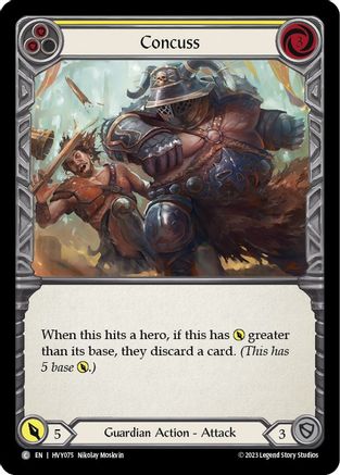 Concuss (Yellow) (HVY075) [Heavy Hitters] - Deck Out Gaming