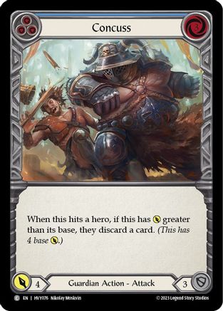 Concuss (Blue) (HVY076) [Heavy Hitters] Rainbow Foil - Deck Out Gaming