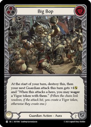 Big Bop (Yellow) (HVY084) [Heavy Hitters] Rainbow Foil - Deck Out Gaming