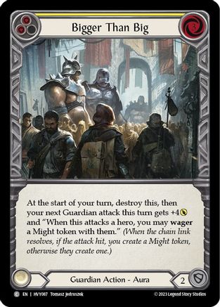 Bigger Than Big (Yellow) (HVY087) [Heavy Hitters] Rainbow Foil - Deck Out Gaming