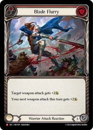 Blade Flurry (HVY101) [Heavy Hitters] Rainbow Foil - Deck Out Gaming