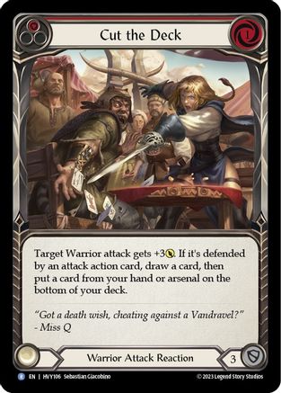 Cut the Deck (Red) (HVY106) [Heavy Hitters] Rainbow Foil - Deck Out Gaming