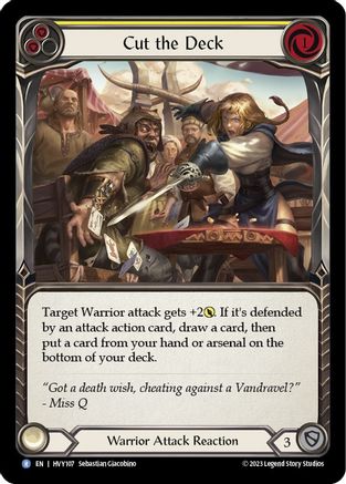 Cut the Deck (Yellow) (HVY107) [Heavy Hitters] Rainbow Foil - Deck Out Gaming