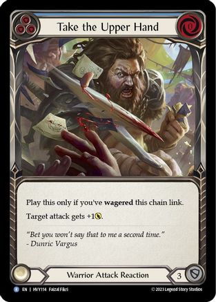 Take the Upper Hand (Blue) (HVY114) [Heavy Hitters] Rainbow Foil - Deck Out Gaming