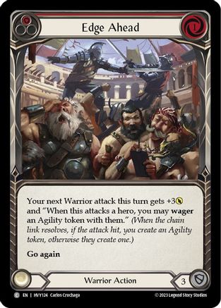 Edge Ahead (Red) (HVY124) [Heavy Hitters] Rainbow Foil - Deck Out Gaming