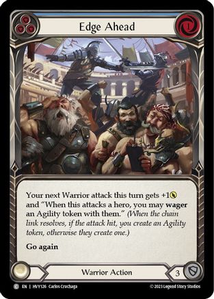 Edge Ahead (Blue) (HVY126) [Heavy Hitters] Rainbow Foil - Deck Out Gaming