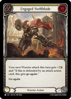 Engaged Swiftblade (Yellow) (HVY128) [Heavy Hitters] Rainbow Foil - Deck Out Gaming