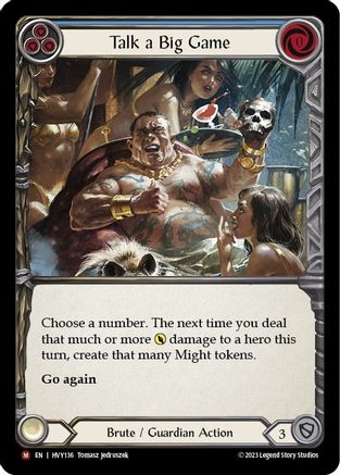 Talk a Big Game (HVY136) [Heavy Hitters] Rainbow Foil - Deck Out Gaming