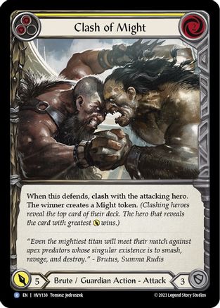 Clash of Might (Yellow) (HVY138) [Heavy Hitters] - Deck Out Gaming