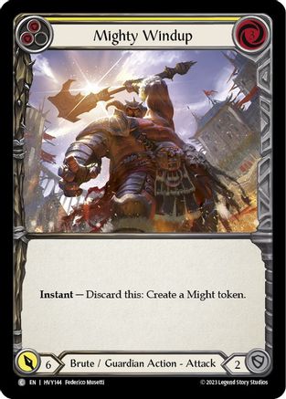 Mighty Windup (Yellow) (HVY144) [Heavy Hitters] Rainbow Foil - Deck Out Gaming