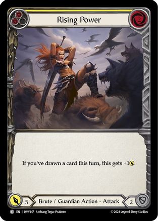 Rising Power (Yellow) (HVY147) [Heavy Hitters] - Deck Out Gaming