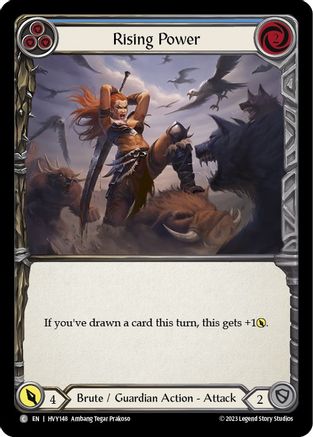 Rising Power (Blue) (HVY148) [Heavy Hitters] Rainbow Foil - Deck Out Gaming