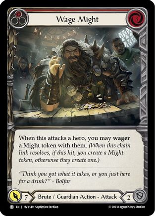 Wage Might (Red) (HVY149) [Heavy Hitters] Rainbow Foil - Deck Out Gaming