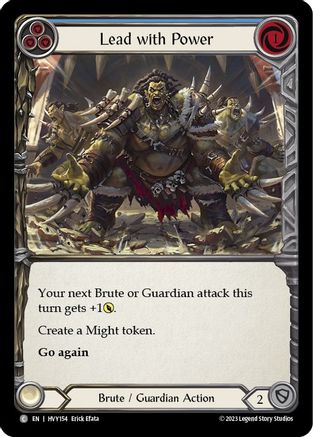 Lead with Power (Blue) (HVY154) [Heavy Hitters] - Deck Out Gaming
