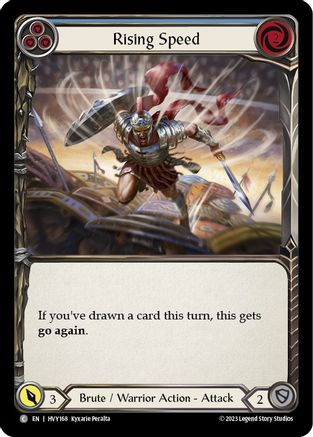 Rising Speed (Blue) (HVY168) [Heavy Hitters] - Deck Out Gaming