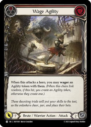 Wage Agility (Red) (HVY169) [Heavy Hitters] Rainbow Foil - Deck Out Gaming