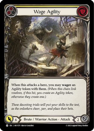 Wage Agility (Yellow) (HVY170) [Heavy Hitters] Rainbow Foil - Deck Out Gaming