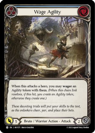 Wage Agility (Blue) (HVY171) [Heavy Hitters] Rainbow Foil - Deck Out Gaming