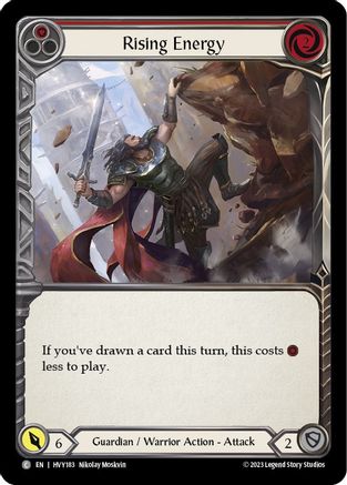 Rising Energy (Red) (HVY183) [Heavy Hitters] - Deck Out Gaming